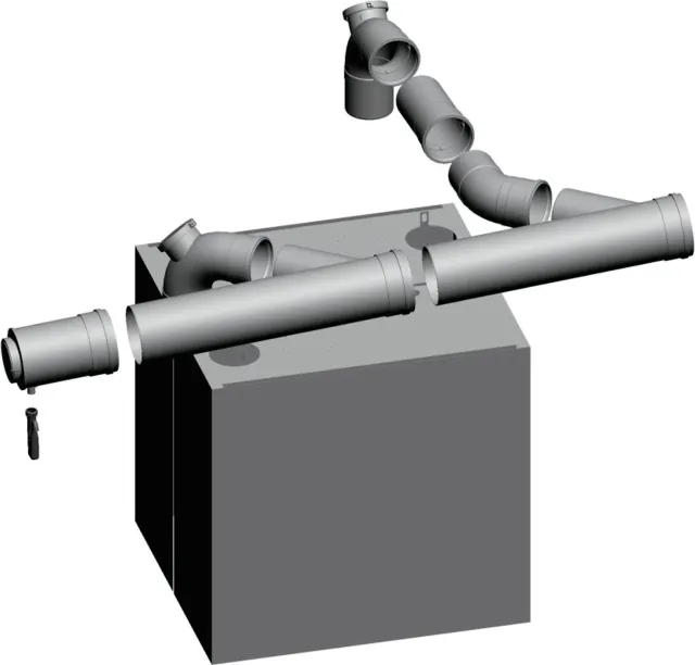 Wolf Grundbausatz DN200/250 - Twin raumluftabhängig f.MGK 300, 2651293
