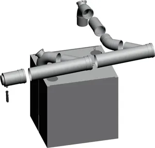 Wolf Grundbausatz DN200/250 - Twin raumluftabhängig f.MGK 300, 2651293
