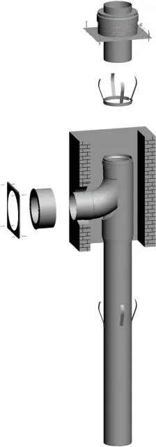 Wolf Schachtbausatz DN250/250 für Gasbrennwertkessel MGK-170-300, 2651297