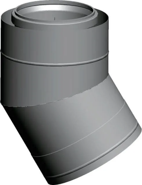 Wolf Abgasrohrbogen DN200/300 30Gr für Luft-/Abgasrohr, aus Edelstahl/PP