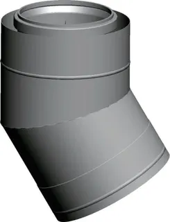 Wolf Abgasrohrbogen DN200/300 30Gr für Luft-/Abgasrohr, aus Edelstahl/PP