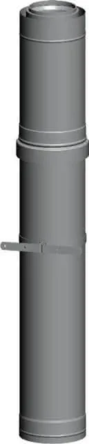 Wolf Dachdurchführung DN110/160 L:1000mm für Fassadensystem, aus Edelstahl/PP