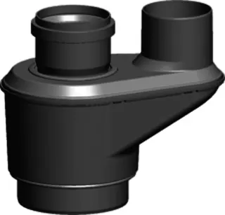 Wolf Anschlussadapter DN60/100 - 2xDN80 Abgasleitung-Schacht u. Zuluft-Außenwand