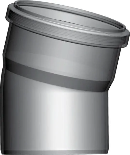 Wolf Abgasrohrbogen DN60 15Gr aus Polypropylen