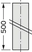 Vaillant Mündungsrohr ES DN 160, 500 mm für Schachtabdeckung Edelstahl DN 160 – Bild 2