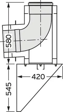 Vaillant Außenwandanschluss DN 300/200 Edelstahl für Abgassystem Fassade DN 200