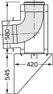 Vaillant Außenwandanschluss DN 300/200 Edelstahl für Abgassystem Fassade DN 200