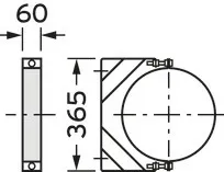 Vaillant Wandhalter DN 300 Edelstahl für Abgassystem Fassade DN 200