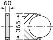 Vaillant Wandhalter DN 300 Edelstahl für Abgassystem Fassade DN 200