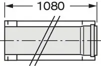 Vaillant Verlängerung DN 225/160 1,0 m Edelstahl für Abgassystem Fassade DN 160 – Bild 2