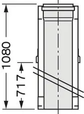 Vaillant senkr. Dachdurchf.DN 225/160 Edelstahl für Abgassystem Fassade DN 160 – Bild 2