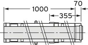 Vaillant senkr. Dachdurchf.DN 300/200 Edelstahl für Abgassystem Fassade DN 200