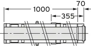 Vaillant senkr. Dachdurchf.DN 300/200 Edelstahl für Abgassystem Fassade DN 200 – Bild 1