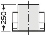 Vaillant Mündungsabschluss DN 300/200 Edelstahl für Abgassystem Fassade DN 200