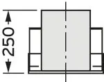 Vaillant Mündungsabschluss DN 300/200 Edelstahl für Abgassystem Fassade DN 200
