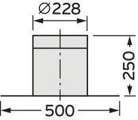 Vaillant Flachdachkrag. DN 225 f.225/160 Edelstahl für Abgassystem Fassade DN 160