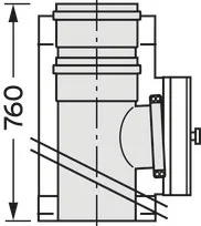 Vaillant Revisionselement DN 300/200 Edelstahl für Abgassystem Fassade DN 200