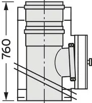 Vaillant Revisionselement DN 300/200 Edelstahl für Abgassystem Fassade DN 200