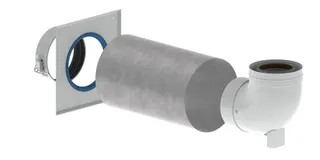 De Dietrich konz. Stützbogen mit Auf- lageschiene PPS, DN 80/125, Nr. M 85066W