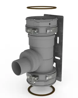 De Dietrich T-Stück Mehrfachbelegung DN 100 Flex,Anschluss, Nr. M 86368