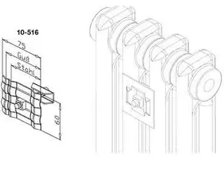 WEMEFA Radiatorhalterung für Stahl/Gussradiatoren, 10-516 – Bild 2
