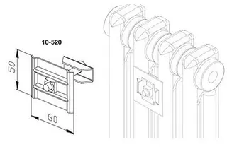 WEMEFA Klemmhalter für Stahlradiatoren, 10-520 – Bild 2