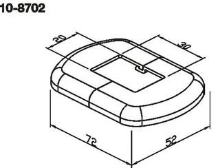 WEMEFA Kunststoffrosette weiß, glänzend 30x20mm (f.Hubkonsole 850,8500), 10-8702 – Bild 3