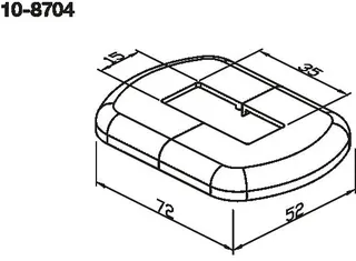 WEMEFA Kunststoffrosette weiß, glänzend 35x15mm (SSPK 817-10,Fuß 813), 10-8704 – Bild 3