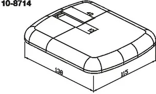 WEMEFA Kunststoffrosette weiß (f. Fuß 705), 10-8714 – Bild 3