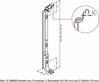 WEMEFA Universal Kombikonsole 300-600mm, 10-396600 – Bild 3