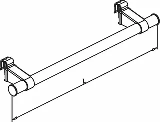 WEMEFA Universal Handtuchhalter 600mm lang für Plattenheizkörper, 10-15001 – Bild 2