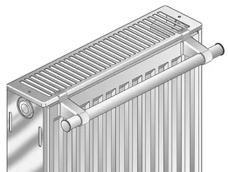 WEMEFA Universal Handtuchhalter 600mm lang für Plattenheizkörper, 10-15001 – Bild 3