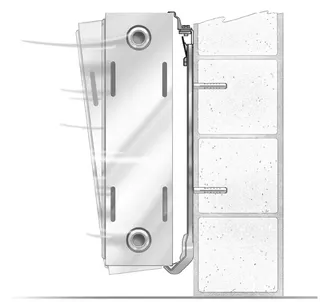 WEMEFA Wandkonsole-Satz EKV-Plus-BH 400 (Kermi-Hk), Pratzenbr. 9,5mm, 10-377400 – Bild 2