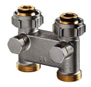 Oventrop mess-Umlenkstück 3/4"Dg +Absper rung 101 63 62 Nabenabst.50mm, 1016362