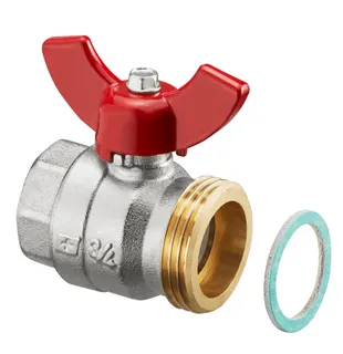 OVENTROP Kugelhahn DN 25 für Anschluss Edelstahl-Verteiler f. HK-Anb.