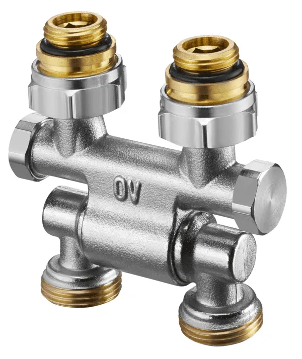 Oventrop ZB-Absperrverschraubung G 1/2" AG x 3/4" AG, Nr. 1015781