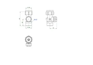 Oventrop Absperrverschraubung "Combi 3" 3/4"ÜM x 3/4" AG, Nr. 1016168 – Bild 4
