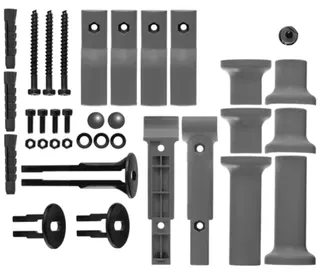 Kermi Befestigungs-Set Raumteiler 1 weiß ZM0028 für Basic 50 (auch für Topara 50)