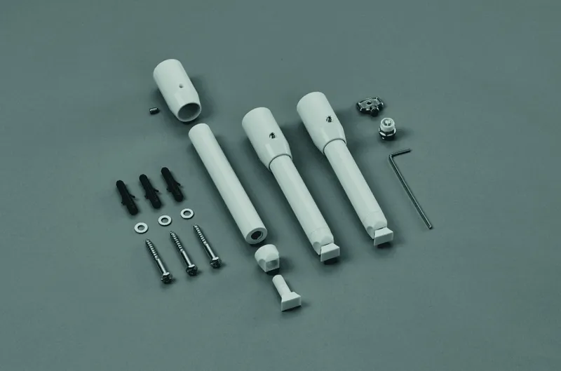 Zehnder Design-Wärmekörper Zubehör-Set weiß f.Wandabstand bis 130mm, 8100952021