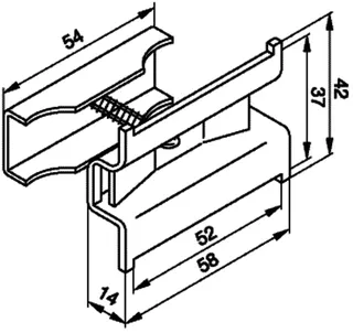 Zehnder Halter BH weiß RAL 9016, Nr. 774001