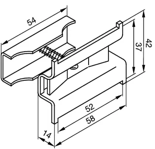 Zehnder Halter BH weiß RAL 9016, Nr. 774001 – Bild 2