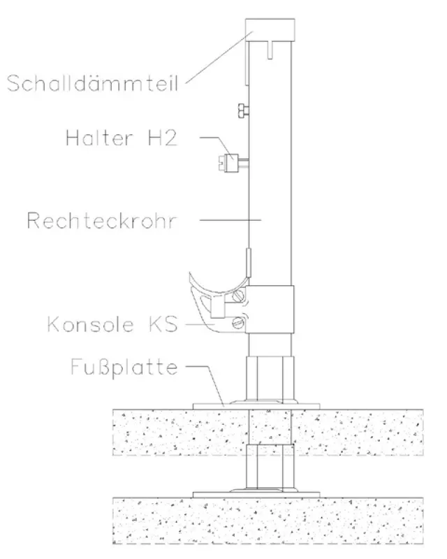 Zehnder Standkonsole STF 2 zum Anschrauben 910mm, Nr. 719121