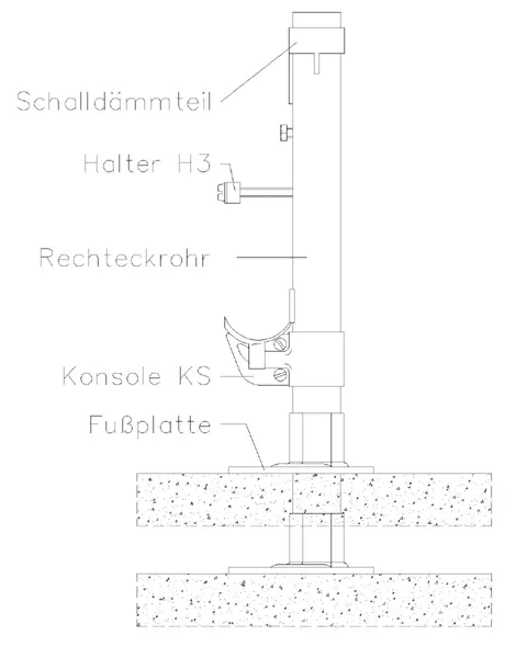 Zehnder Standkonsole STF 3 zum Anschrauben 460mm, Nr. 721031