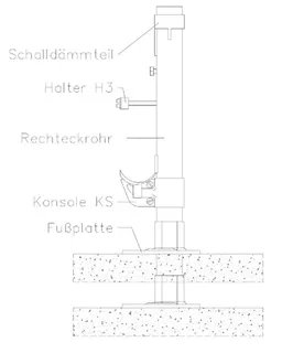 Zehnder Standkonsole STF 3 zum Anschrauben 510mm, Nr. 721041 – Bild 2