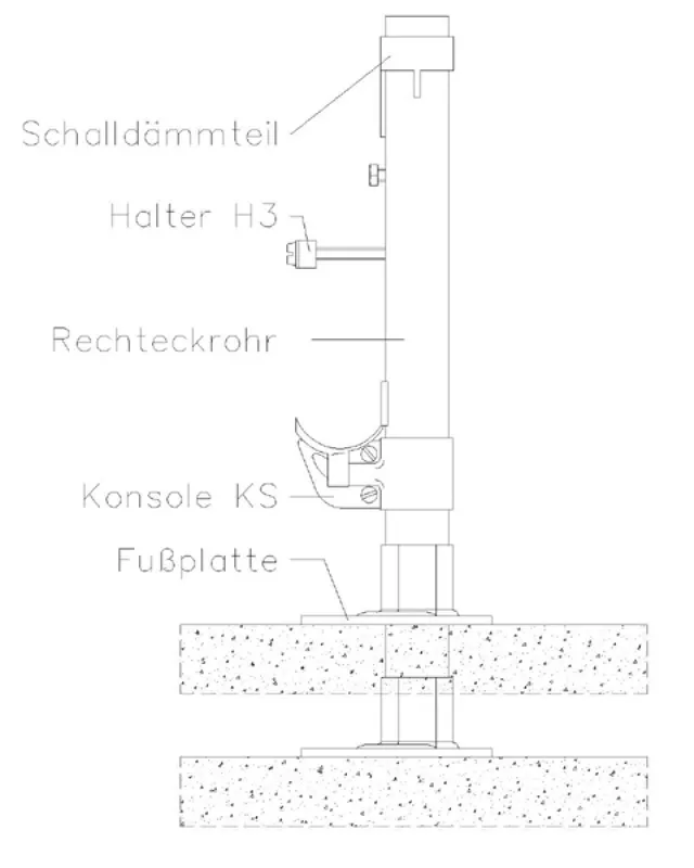Zehnder Standkonsole STF 3 zum Anschrauben 710mm, Nr. 721081