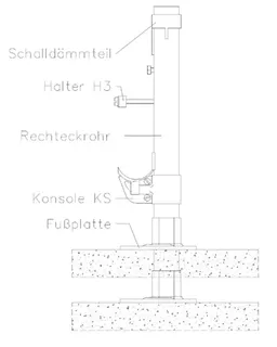 Zehnder Standkonsole STF 3 zum Anschrauben 710mm, Nr. 721081
