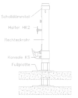 Zehnder Standkonsole STF 2 K zum Anschrauben 810mm, Nr. 605101 – Bild 2