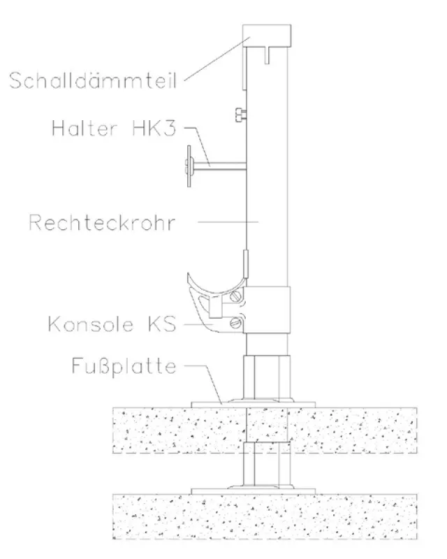 Zehnder Standkonsole STF 3 K zum Anschrauben 360mm, Nr. 609011