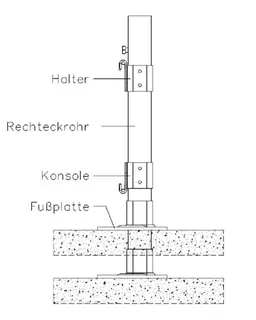 Zehnder Standkonsole STF 1 zum Anschrauben 710mm, 718081
