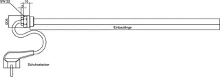Zehnder Elektropatrone RICA 900 Watt 900mm Einbaul.(zu sanibel 1001), 893300 – Bild 2
